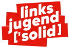 Logo mit der Aufschrift "links jugend solid"